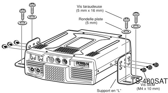 Vis taraudeuse (5 mm x 16 mm) Rondelle plate (5 mm) Support en "L" VIS SEM (M4 x 10 mm)