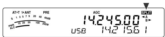 AT+T 14ANT PRE S 1 3 5 7 9 20 40 60dB PWR 10 25 50 100 200W AUC AGC 14.245.00 USB 14.2 15.6 I SPLIT A B