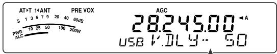 AT+T 1+ANT PRE VOX S 1 3 5 7 9 20 40 60dB PWB 10 25 50 100 200W ALC AGC 28.245.00 A USB V.DL Y... 50