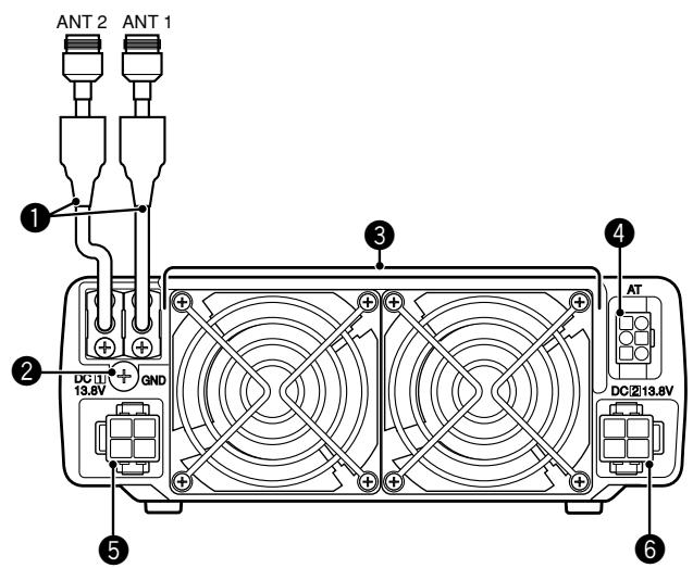 ANT 2 ANT 1 ① ② GND DC:10 13.8V ③ ④ AT DC:213.8V ⑤ ⑥
