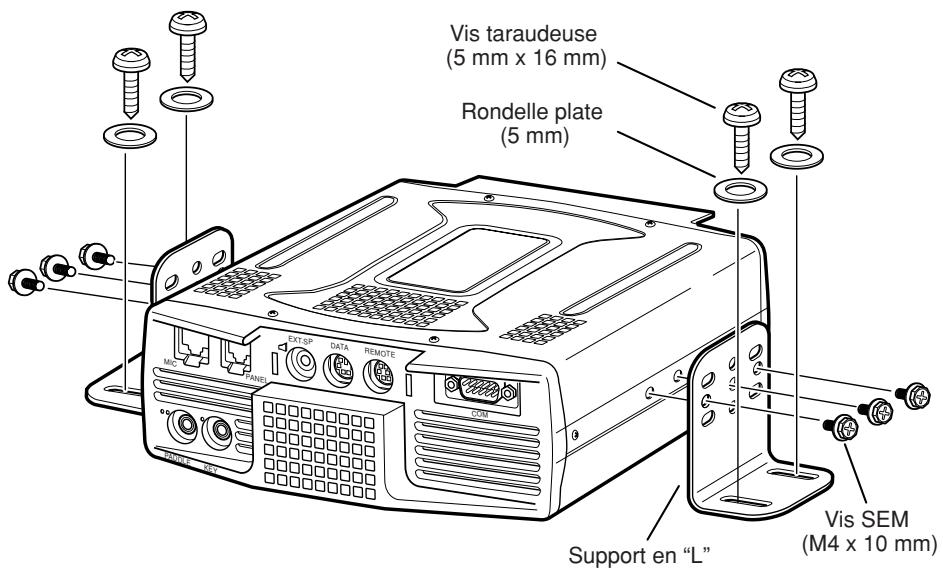 Vis taraudeuse (5 mm x 16 mm) Rondelle plate (5 mm) Ex SP DATA REMOTE MRC PANEL SOME SEM Support en "L" Vis SEM (M4 x 10 mm)