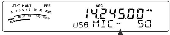 AT×T 14ANT PRE S 1 3 5 7 9 20 40 60GB PWR 10 25 50 100 200W ALC AGC 14.245.00 ←A USB MIC -- 50