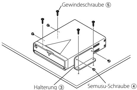 Gewindeschraube ⑤ Halterung ③ Semusu-Schraube ④