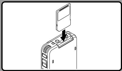 OLYMPUS DS-2400 - IInsetion d'une SD carte - 1