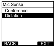 Mic Sense Conference Dictation BACK EXIT
