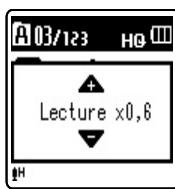 OLYMPUS VN-8600PC - Changer la vitesse de lecture - 4
