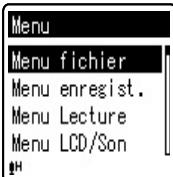 OLYMPUS VN-8600PC - Méthode de paramétrage du menu - 5