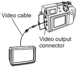 OLYMPUS C-2020 ZOOM - Connecting to a television - 1
