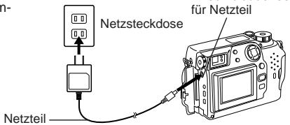 OLYMPUS CAMEDIA C-3000 ZOOM - Verwendung des Netzteils (Sonderzubehör) - 2