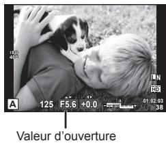 A 125 F5.6 +0.0 01.02.03 125 Valeur d'ouverture