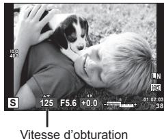 S 125 F5.6 +0.0 01-02-03 38 Vitesse d'obturation
