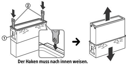 SONY CDX-G3100UV - Abnehmer der Schutzumrandung und der Halterung - 2