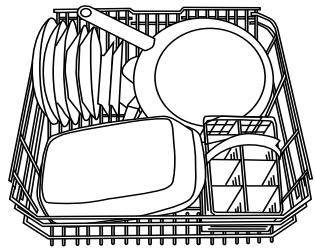 INDESIT IDL 507 - Loading examples for the lower rack - 2