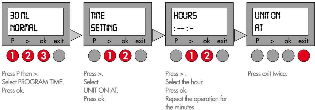 MAGIMIX 11407 AUTO CHROME MAT - Setting the timer for the automatic switch-on - 1