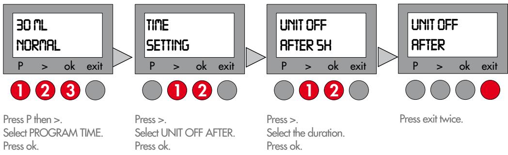MAGIMIX 11407 AUTO CHROME MAT - Setting the timer switch-off - 1
