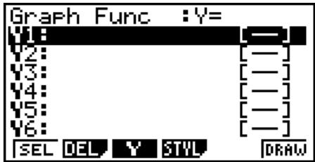 CASIO FX-9750GII - - To overlay a Y=f(x) graph on an existing graph - 1
