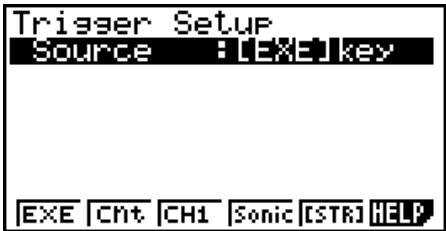 CASIO FX-9750GII - - To configure Trigger Setup settings - 1