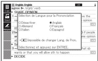 CASIO EW-F4000C,  EW-F4000E - Changement du réglage de la langue pour la prononciation - 1