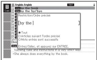 CASIO EW-F4000C,  EW-F4000E - Recherche supplémentaire (Recherche Restriction/Ordre précisé) - 1