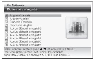 CASIO EW-F4000C,  EW-F4000E - Pour acceder à une entrée consignée dans “ Mon Dictionnaire” - 1