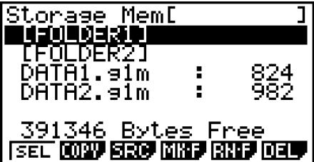 CASIO GRAPH 75 - ■ Écran d'information de mémoire - 3