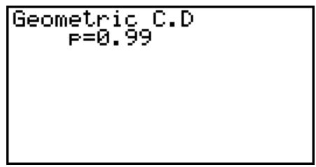 CASIO GRAPH 75 - - Loi géométrique cumulative - 2