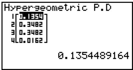CASIO GRAPH 75 - - Probabilité hypergéométrique - 2