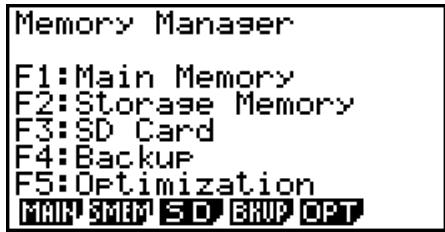CASIO GRAPH 75 - Utilisation du gestionnaire de mémoire - 2
