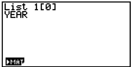 CASIO GRAPH 75 - - Pour désigner une liste - 5