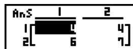 CASIO GRAPH 75 - Exemple 2 Multiplier les deux matrices de l'exemple 1 (matrice A × matrice B) - 1
