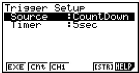 CASIO GRAPH 75 - ■ Trigger Setup - 2