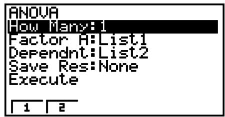 CASIO GRAPH 75 - ANOVA - 1