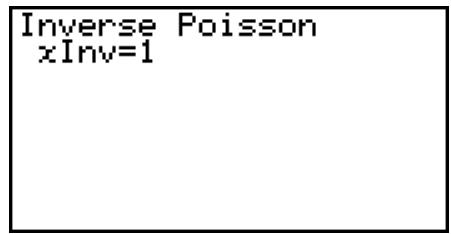 CASIO GRAPH 75 - - Loi de Poisson cumulative inverse - 3