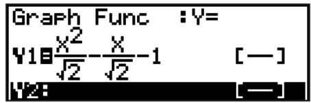 CASIO GRAPH 75 - - Mode d'écriture mathématique dans le mode GRAPH - 2