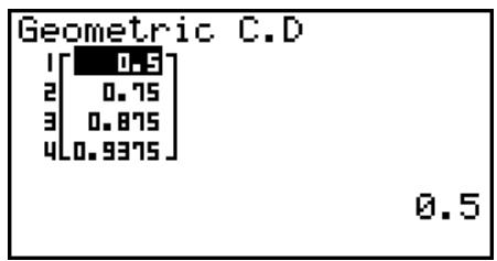 CASIO GRAPH 75 - - Loi géométrique cumulative - 1