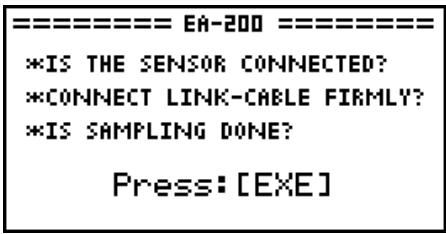 CASIO GRAPH 75 - - To execute sampling from an Econ Sampling strip - 2