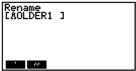 CASIO GRAPH 75 - - Pour renommer un dossier - 1