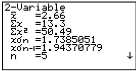 CASIO GRAPH 75 - - Calculs statistiques et de régression avec des variables appariées - 2