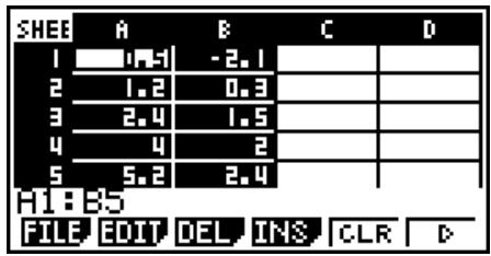 CASIO GRAPH 75 - - Saisie des données et traçage d'un graphe statistique (diagramme de dispersion) - 1