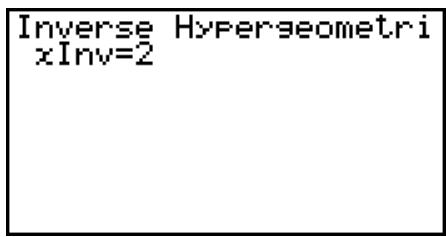 CASIO GRAPH 75 - - Loi hypergéométrique cumulative inverse - 3