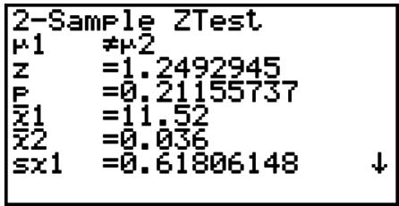 CASIO GRAPH 75 - - Test Z à 2 échantillons - 3