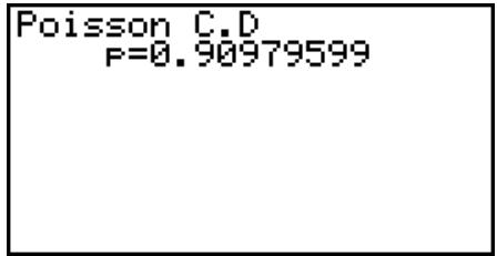 CASIO GRAPH 75 - - Loi de Poisson cumulative - 3