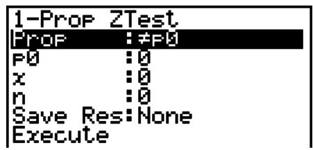 CASIO GRAPH 75 - - Test Z à 1 proportion - 1