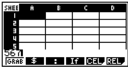 CASIO GRAPH 75 - - Surécriture des données actuelles d'une cellule par des nouvelles données - 1