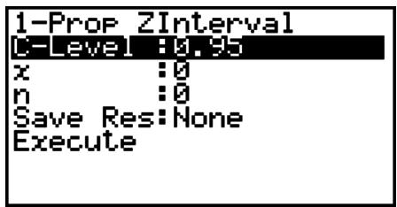 CASIO GRAPH 75 - - Intervalle Z à 1 proportion - 1