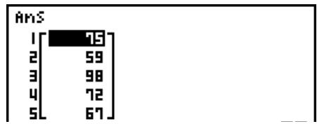 CASIO GRAPH 75 - Exemple Trouver si la liste 1 (75, 16, 98, 46, 56) ou la liste 2 (35, 59, 58, 72, 67) contient la plus grande valeur - 2