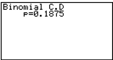 CASIO GRAPH 75 - - Loi binomiale cumulative - 2