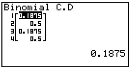 CASIO GRAPH 75 - - Loi binomiale cumulative - 1