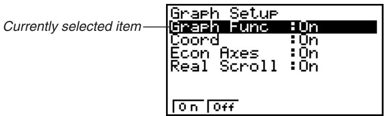 CASIO GRAPH 75 - - To configure Graph Setup settings - 1
