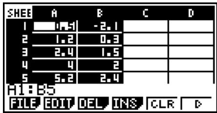 CASIO GRAPH 75 - - Calculs statistiques et de régression avec des variables appariées - 1